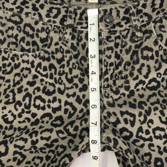 MADEWELL Gray Leopard Corduroy Pants sz 26x32 - Picture 11 of 12